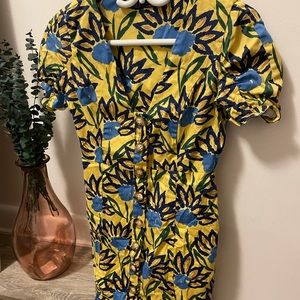 Yellow floral dress